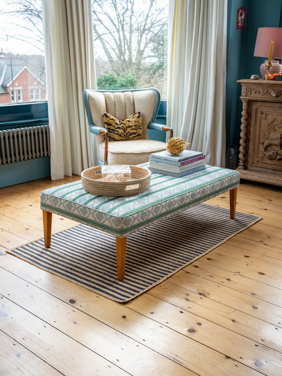 Bespoke Rachel Ottoman In Any Fabric - The House Upstairs