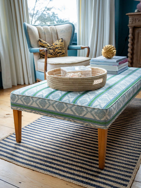 Bespoke Rachel Ottoman In Any Fabric - The House Upstairs