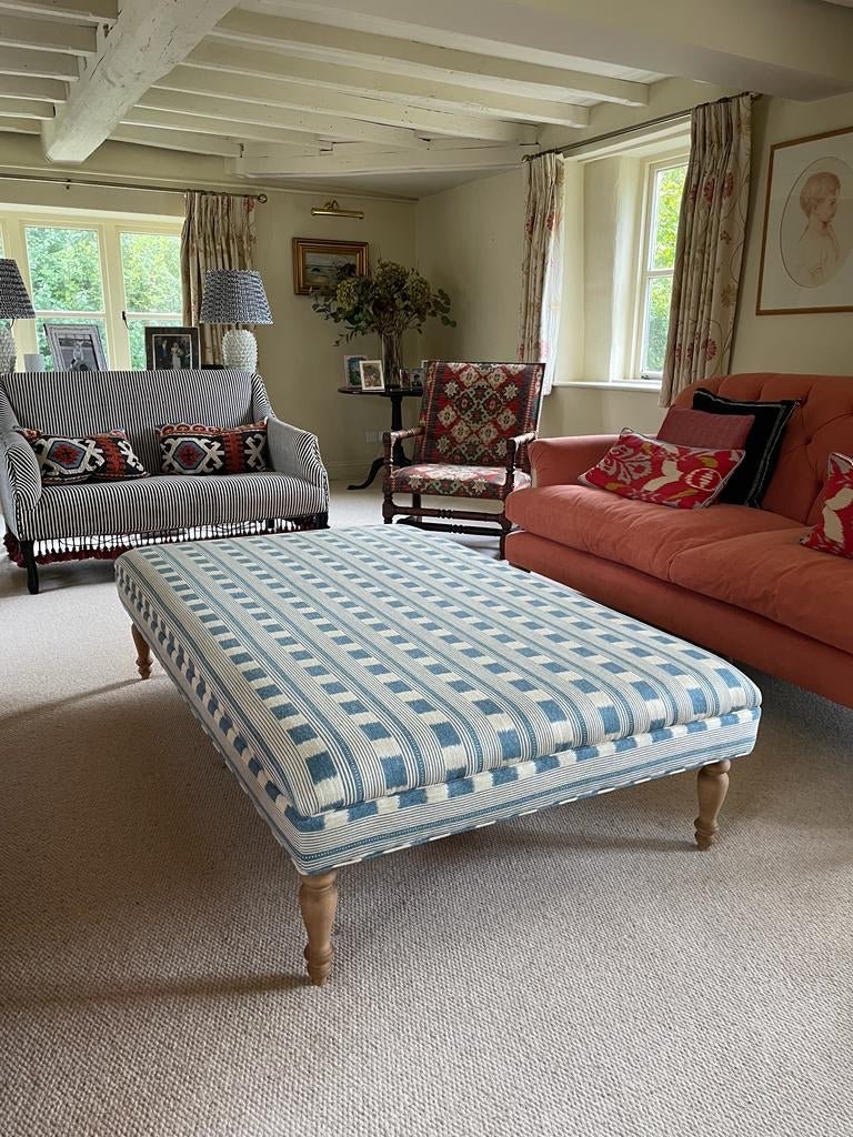 Bespoke XL Bryher Ottoman In Any Fabric - The House Upstairs