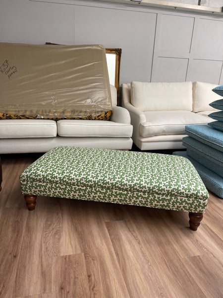 Bryher Classic Ottoman in Any Sibyl Colefax Squiggle Colourway - The House Upstairs