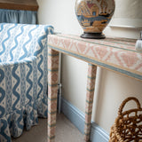 Emily Upholstered Console Table in Your Choice of Fabric - The House Upstairs