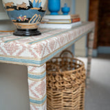 Emily Upholstered Console Table in Your Choice of Fabric - The House Upstairs