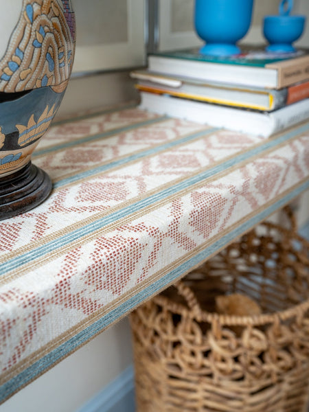 Emily Upholstered Console Table in Your Choice of Fabric - The House Upstairs