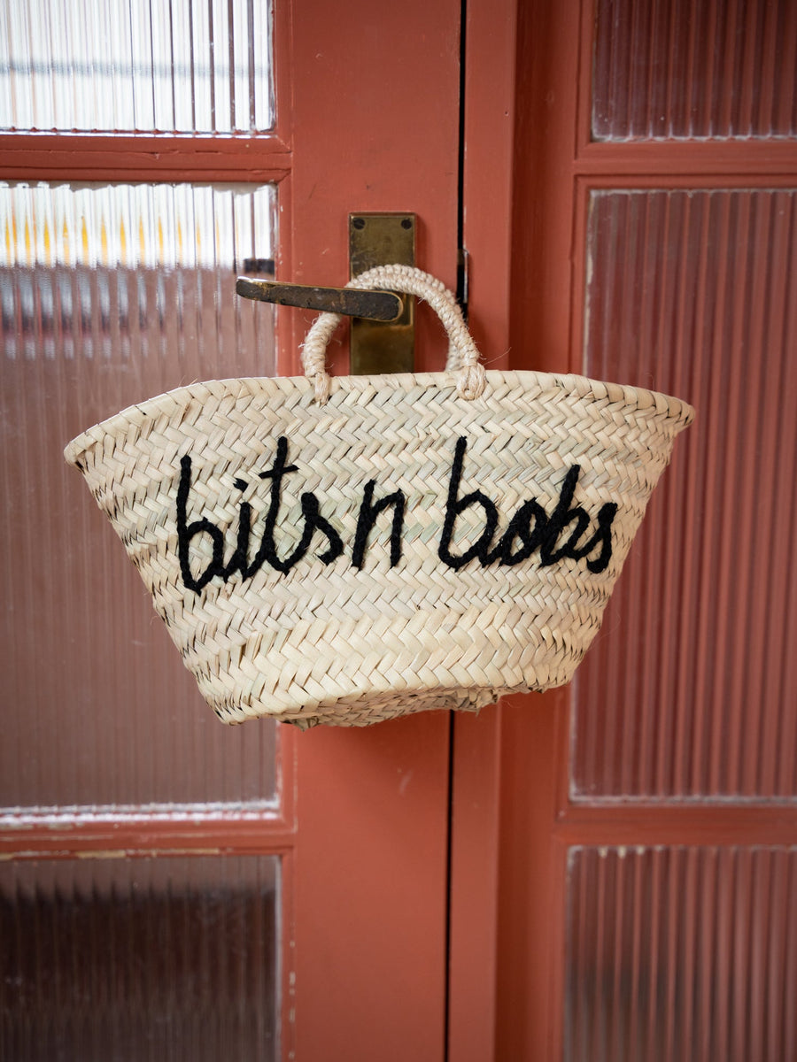 Handmade & Hand Embroidered Bits & Bobs Basket - The House Upstairs