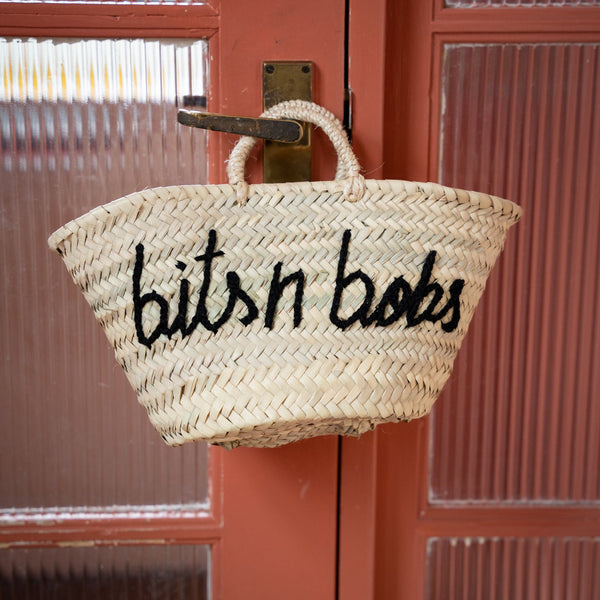 Handmade & Hand Embroidered Bits & Bobs Basket - The House Upstairs