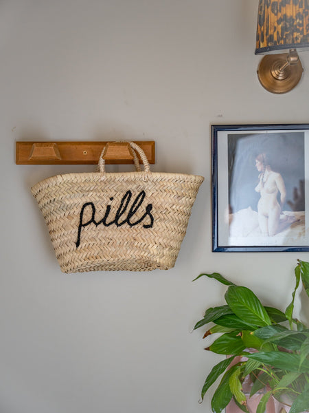 Handmade & Hand Embroidered Pills Basket - The House Upstairs