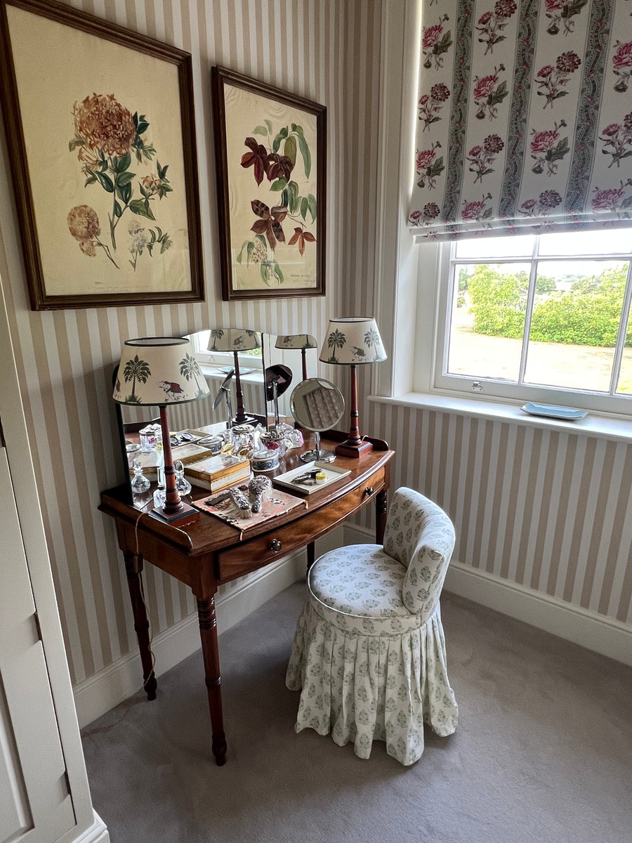 Dolly Skirted Dressing Table Stool With Back