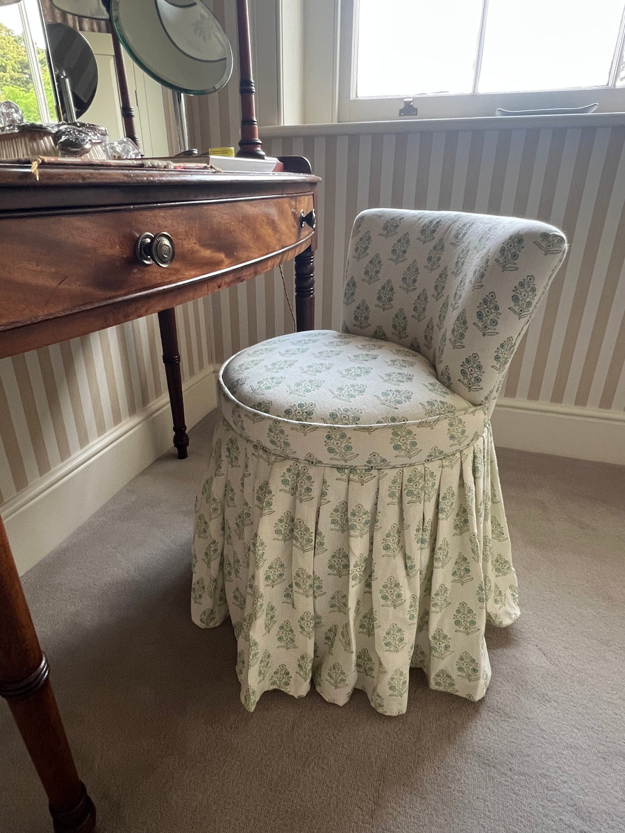 Dolly Skirted Dressing Table Stool With Back