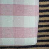 Mini Madeleine Ottoman Footstool in Ian Mankin Gingham - The House Upstairs