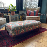 Mini Madeleine Ottoman In Any GPJ Baker Ikat Bokhara Colourway - The House Upstairs