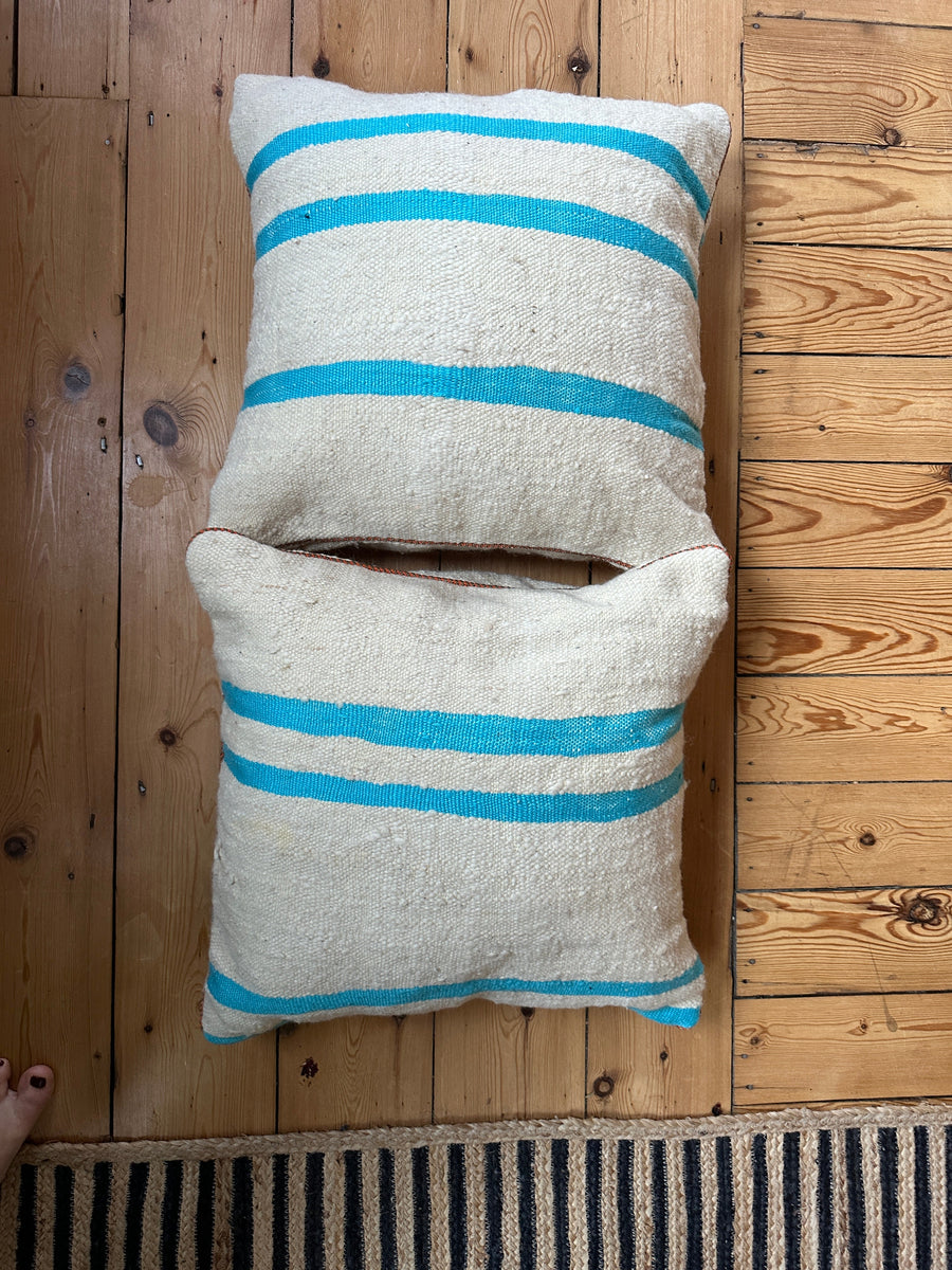 Moroccan Berber Hand Dyed & Loomed Square Cushion Pair - The House Upstairs