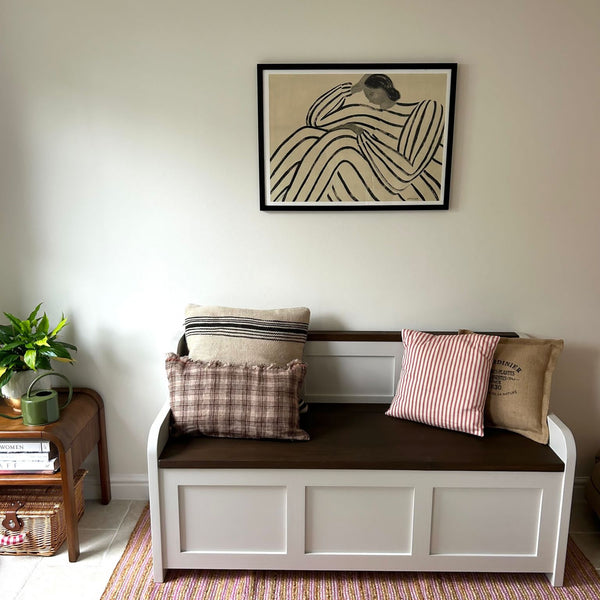 Pink & Natural Jute Stripe Rug - The House Upstairs