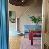 Pink & Natural Jute Wide Stripe Rug - The House Upstairs