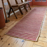 Red & Natural Jute Stripe Rug - The House Upstairs