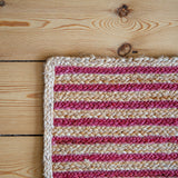 Red & Natural Jute Stripe Rug - The House Upstairs