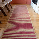 Red & Natural Jute Stripe Rug - The House Upstairs