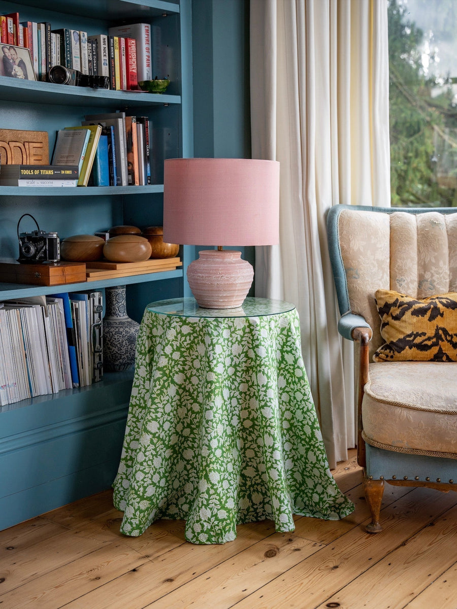 Table & Tablecloth Combo | Green Floral - The House Upstairs