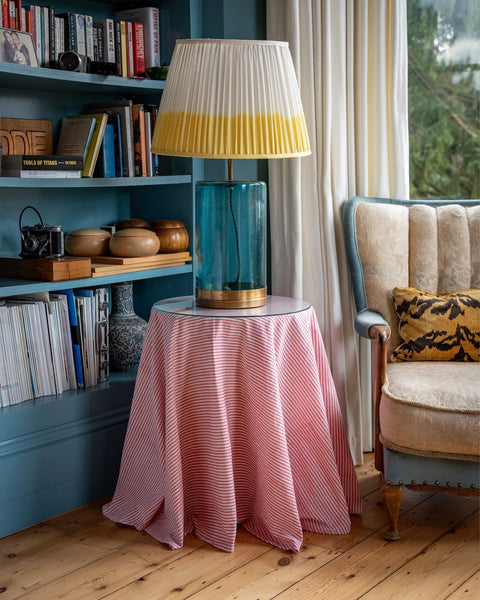 Table & Tablecloth Combo | Pink Stripe - The House Upstairs