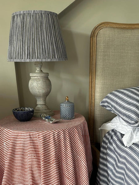 Table & Tablecloth Combo | Red Stripe - The House Upstairs