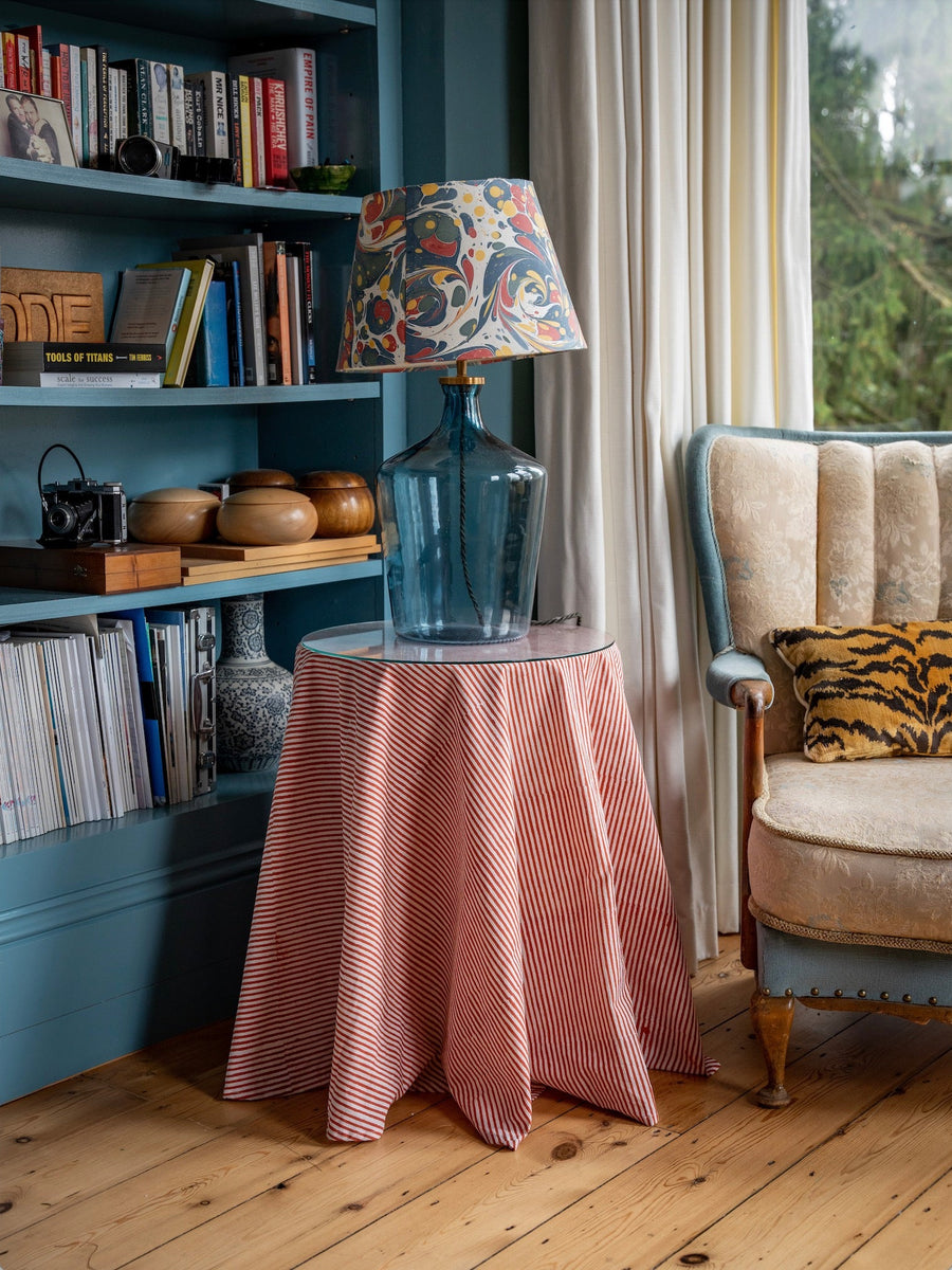 Table & Tablecloth Combo | Red Stripe - The House Upstairs