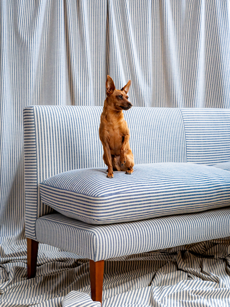 Navy Blue Emily Banquette available in 3 sizes Off The Roll