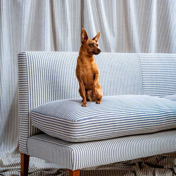 Navy Blue Emily Banquette available in 3 sizes Off The Roll