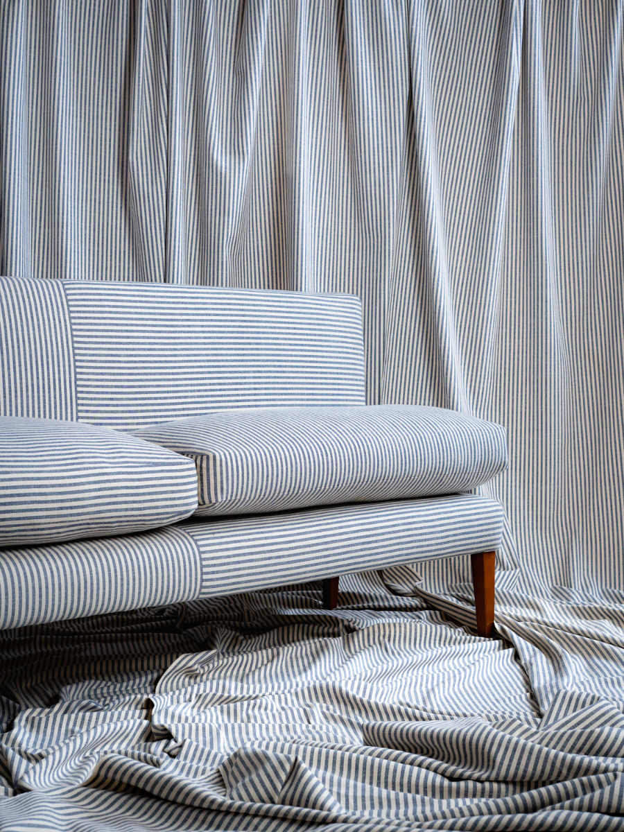 Navy Blue Emily Banquette available in 3 sizes Off The Roll