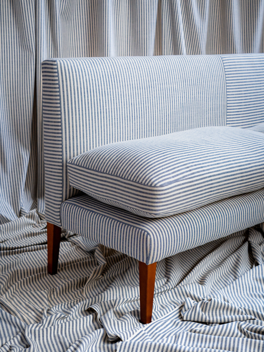 Navy Blue Emily Banquette available in 3 sizes Off The Roll
