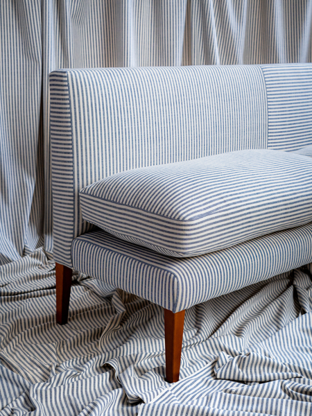 Navy Blue Emily Banquette available in 3 sizes Off The Roll
