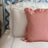 The Striped Frill Bolster Cushion | 5 colours - The House Upstairs