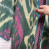 Uzbekistan Ikat Reversible Duster Jacket - The House Upstairs