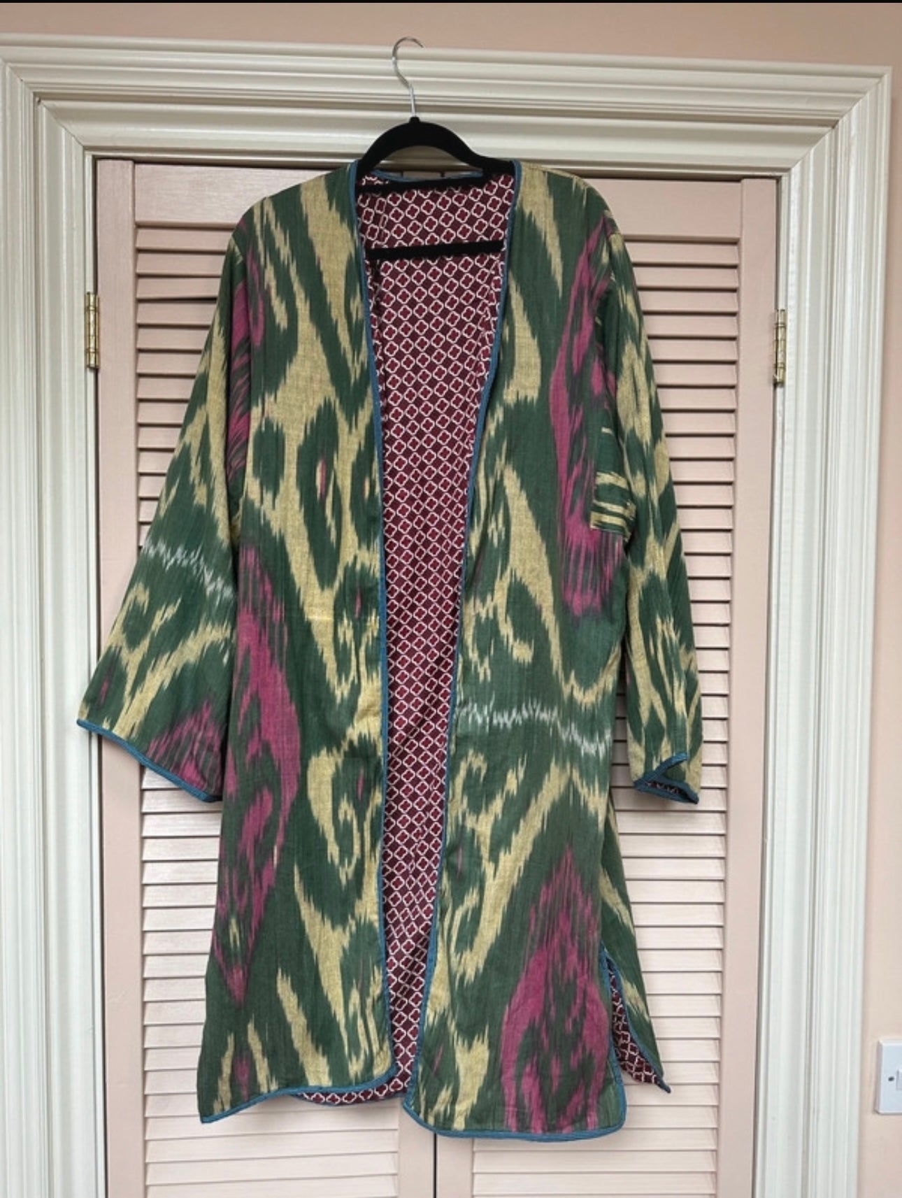 Uzbekistan Ikat Reversible Duster Jacket