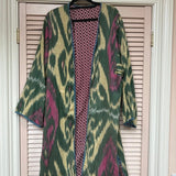 Uzbekistan Ikat Reversible Duster Jacket - The House Upstairs