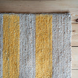 Yellow & Natural Jute Wide Stripe Rug - The House Upstairs