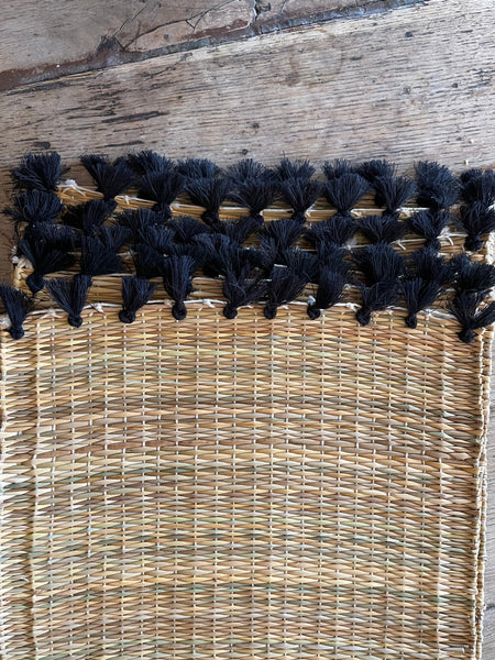6 Handmade Moroccan Placemats - Black - The House Upstairs