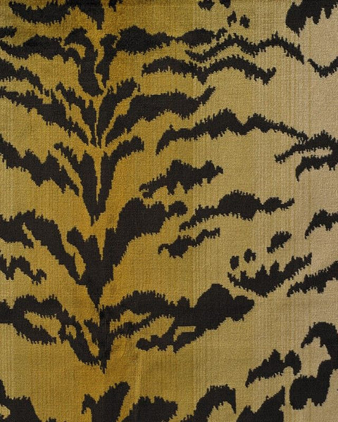 A close up of some gorgeous Nobilis Velvet Tiger animal print fabric