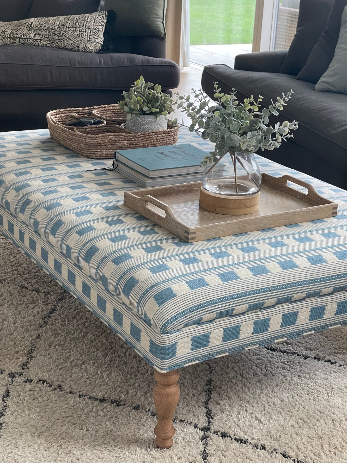 XL Bryher Ottoman In Any Fabric - The House Upstairs